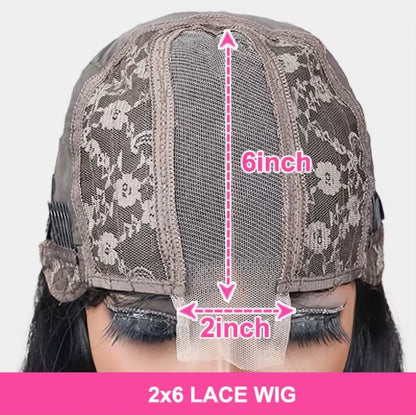 2x6, 4x4, 5X5, 13x4 Short  Straight Brazilian Remy Bob with transparent lace front wig