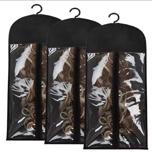 3pcs wig storage bags with hangers